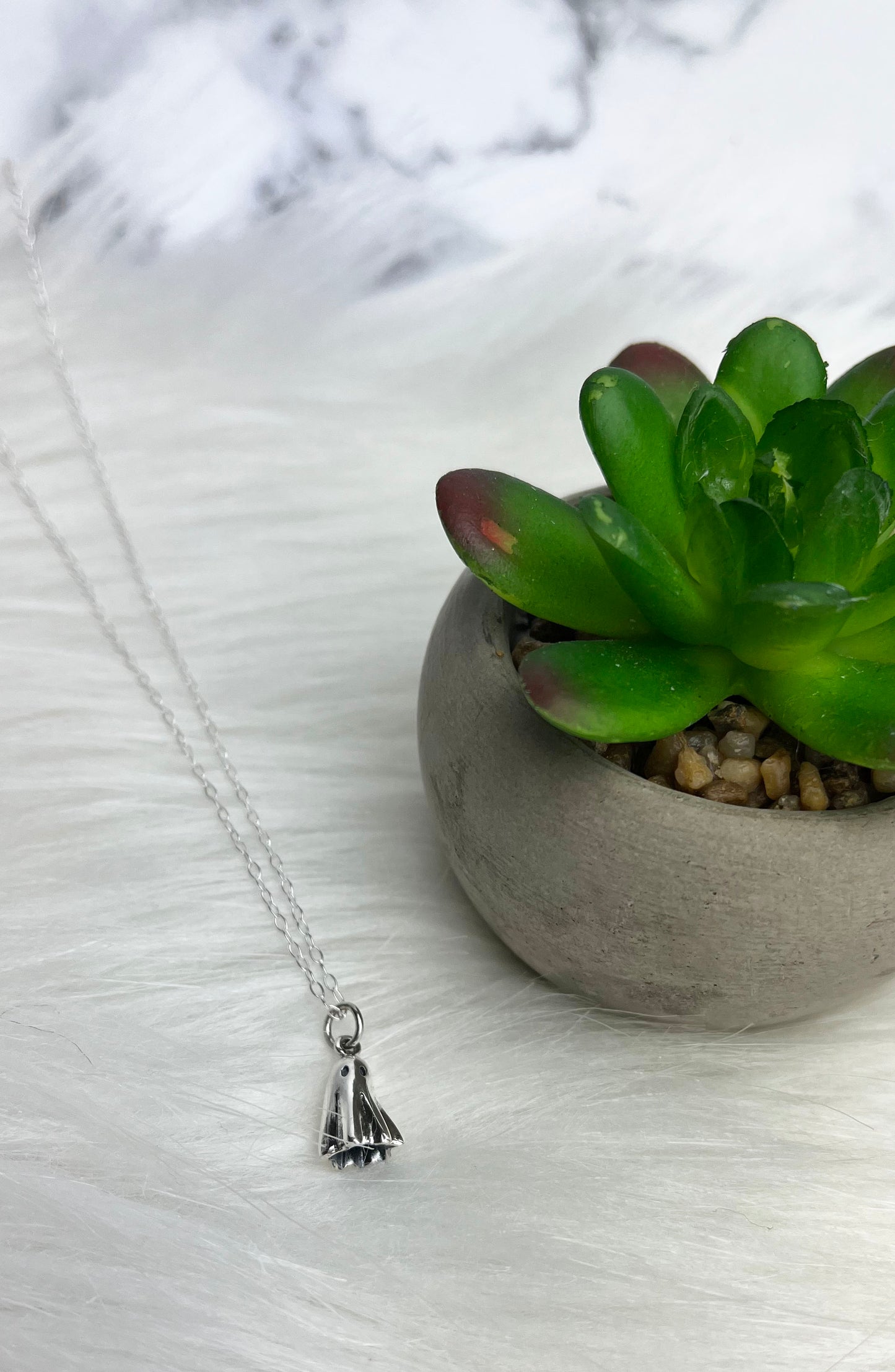 Ghost Friendship Gift Best Boo-tches Sterling Silver Necklace