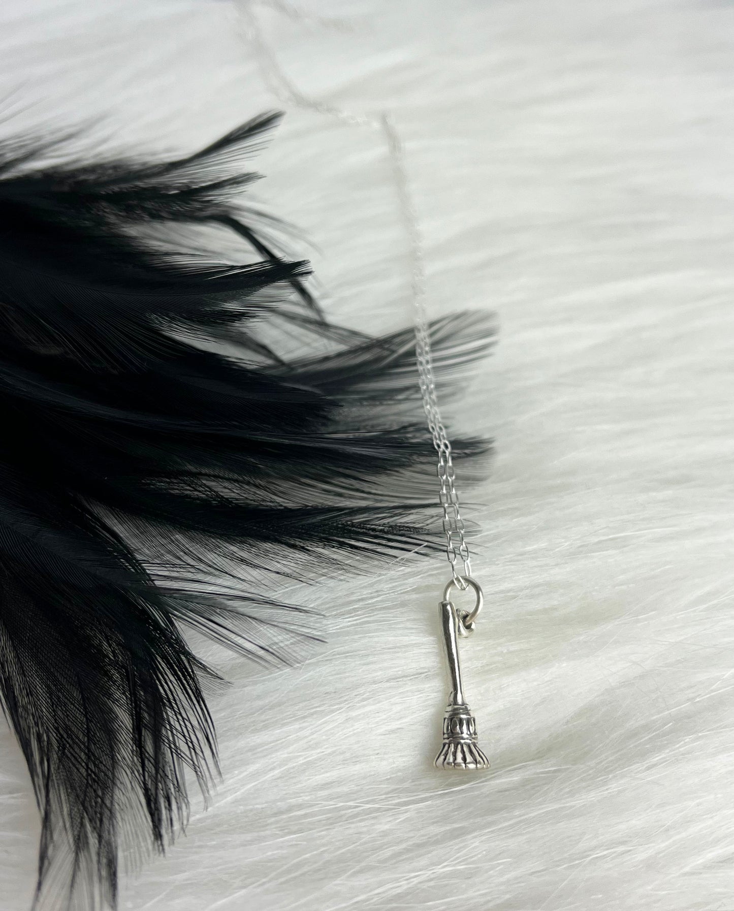 sterling silver besom necklace