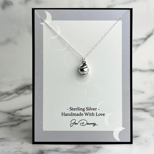 cauldron necklace sterling silver